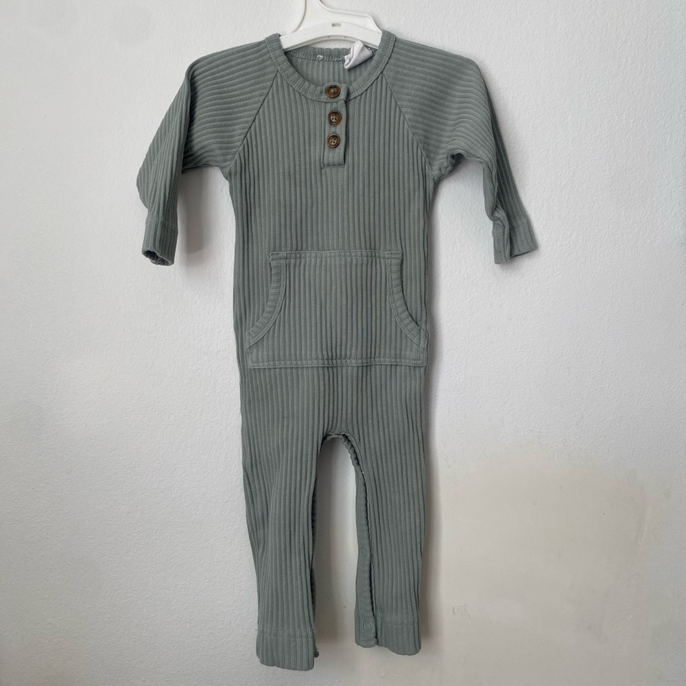 Sage Green Ribbed One Piece